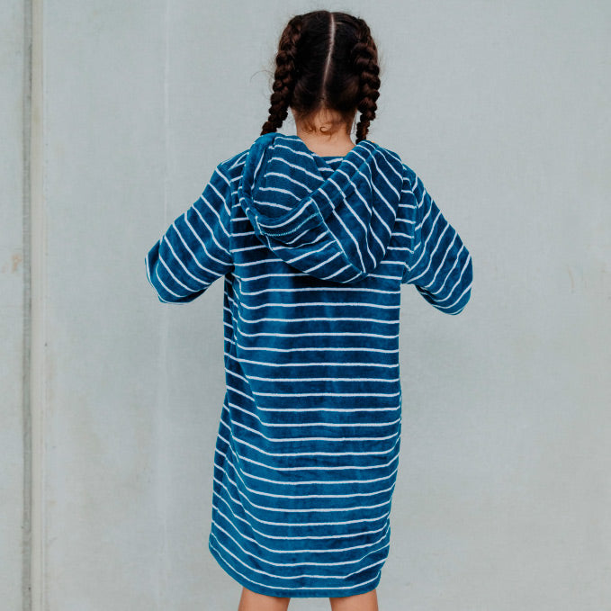 Swim Hoodie Turquoise Waters with Citrus Trim