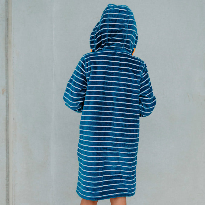 Swim Hoodie Turquoise Waters with Citrus Trim