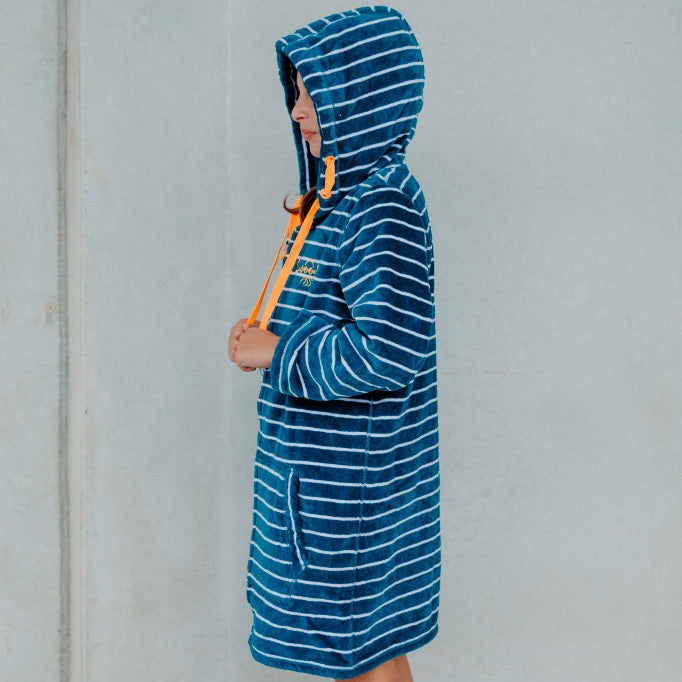 Swim Hoodie Turquoise Waters with Citrus Trim