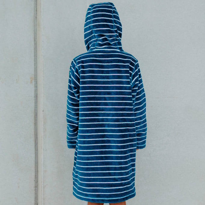 Swim Hoodie Turquoise Waters with Green Trim