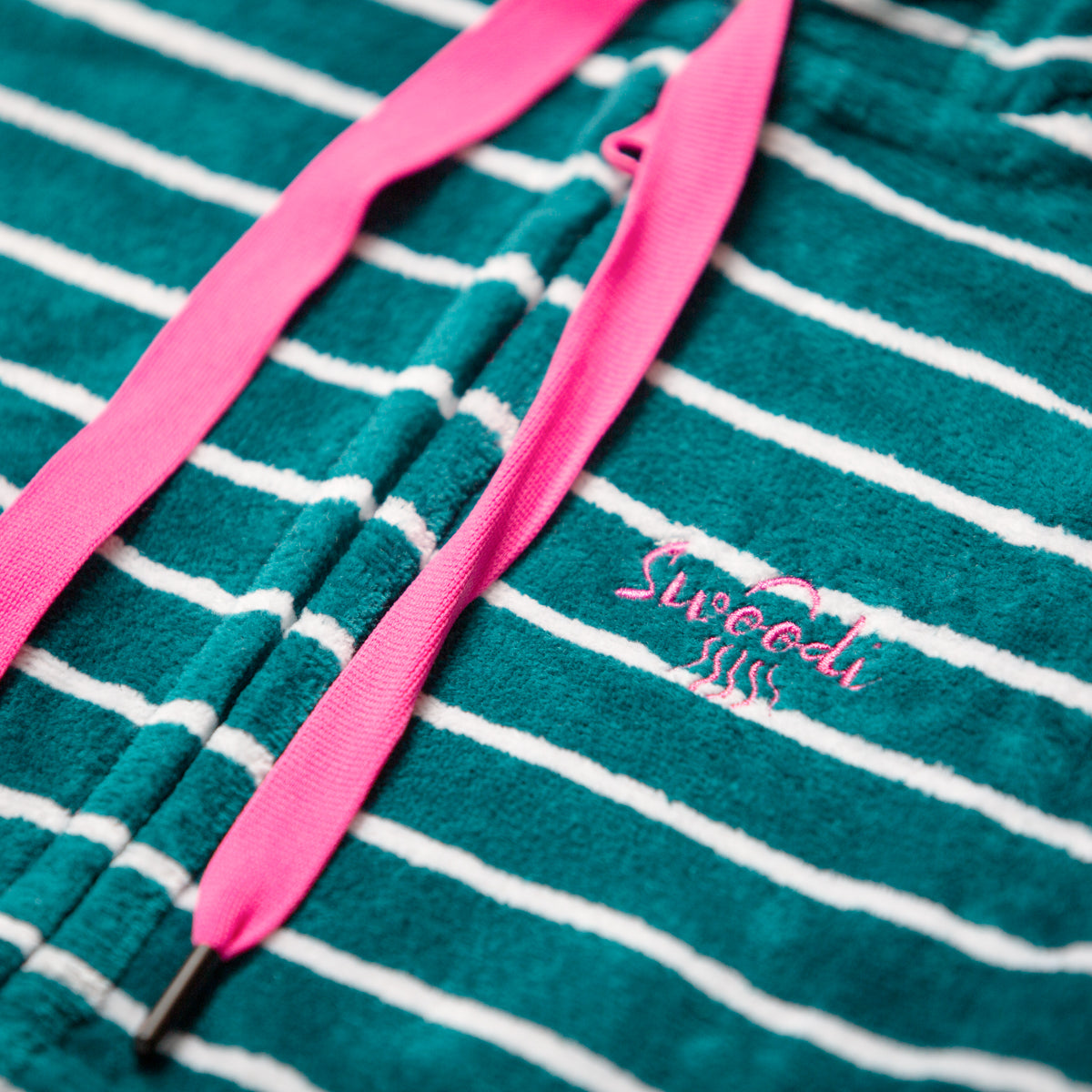 Swim Hoodie Turquoise Waters with Pink Trim - Babies + Tots
