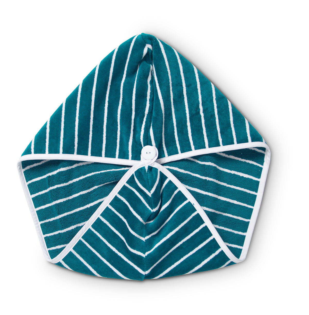 Good Hair Day Hair Towel Wrap - Turquoise with White