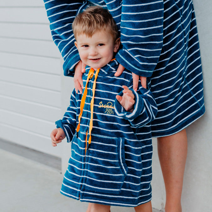 Swim Hoodie Turquoise Waters with Citrus Trim - Babies + Tots