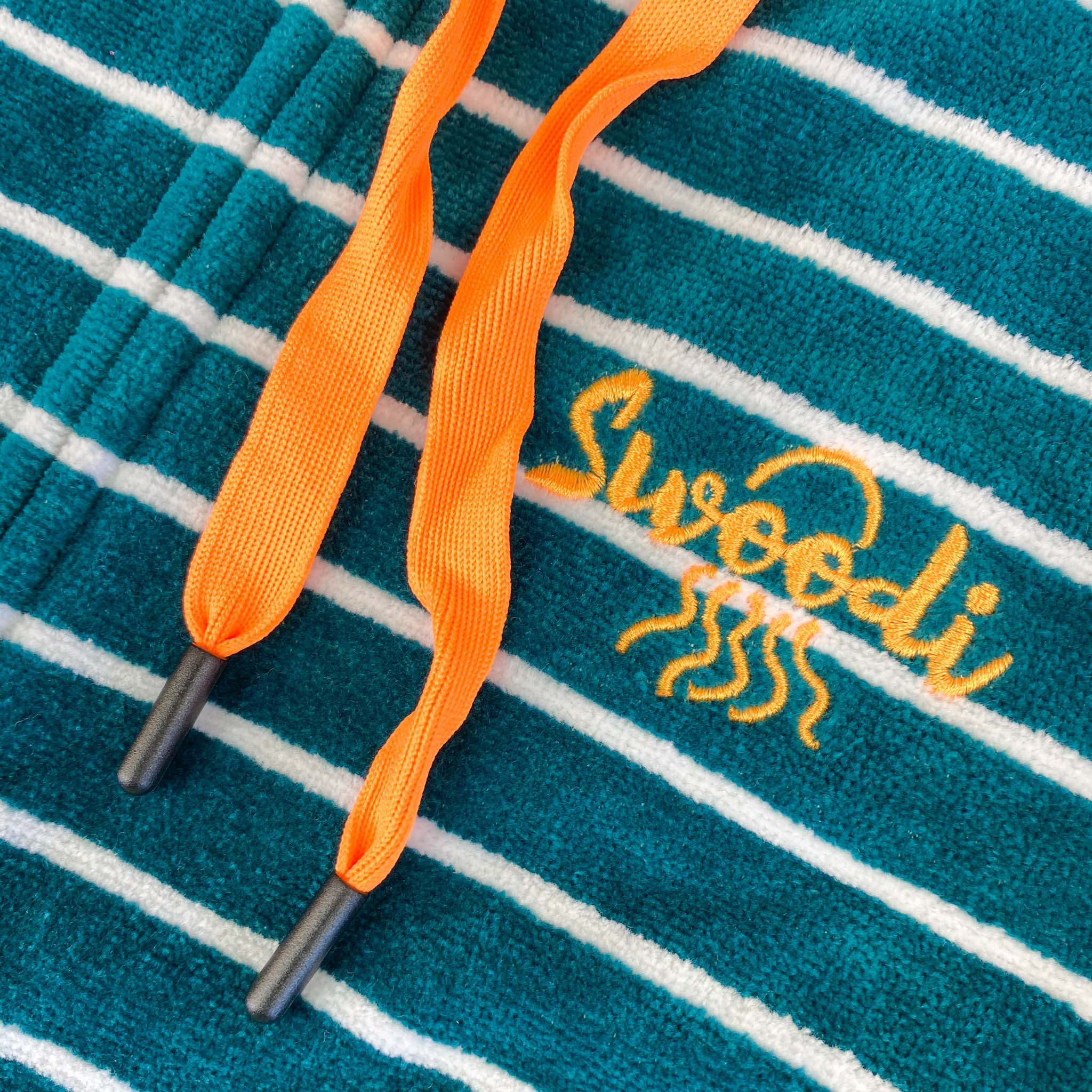 Swim Hoodie Turquoise Waters with Citrus Trim - Adult