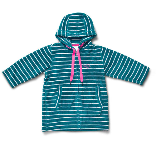 Swim Hoodie Turquoise Waters with Pink Trim - Adult